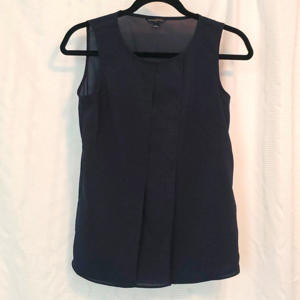 BANANA REPUBLIC Sleeveless Blouse/Tank Top - Navy Blue Size XS